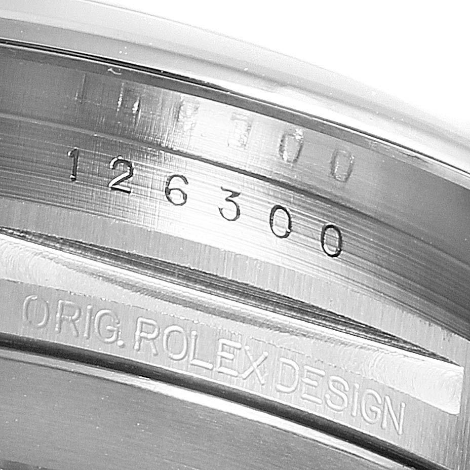 Rolex Datejust 41 Blue Dial Steel Men's Watch 126300 Box Card For Sale 4