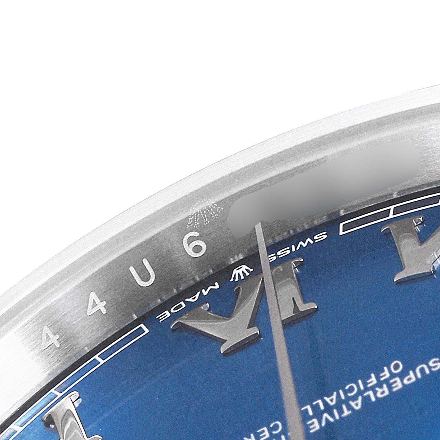Rolex Datejust 41 Blue Dial Steel Men's Watch 126300 Box Card For Sale 5