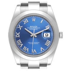 Rolex Datejust 41 Blue Dial Steel Men's Watch 126300 Box Card
