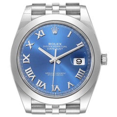 Rolex Datejust 41 Blue Dial Steel Men's Watch 126300 Box Card Unworn