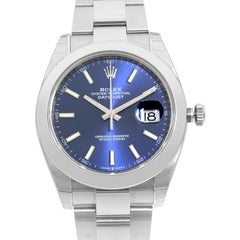 Rolex Datejust 41 Blue Index Dial Steel Automatic Men's Watch 126300BLSO