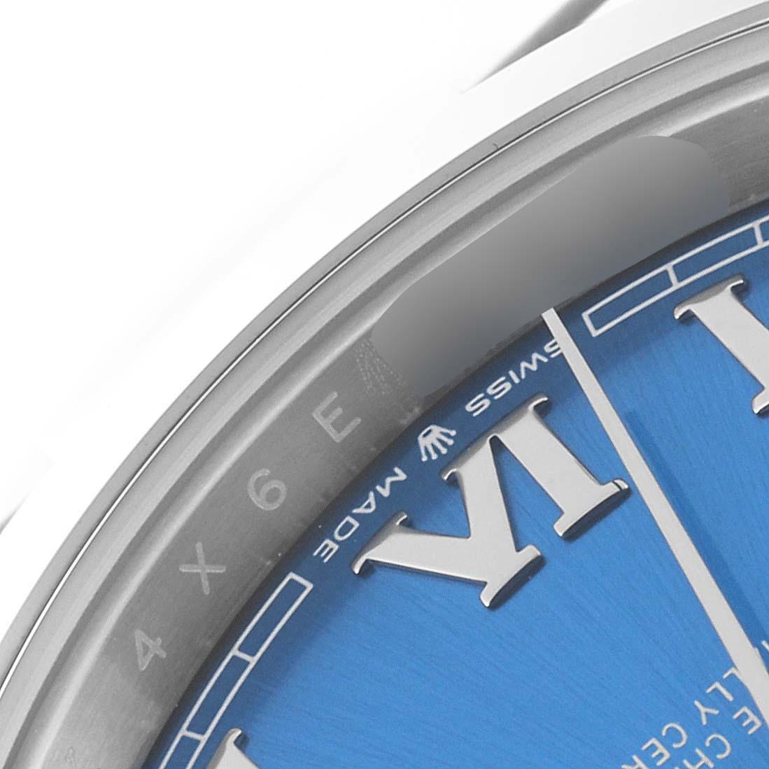 Rolex Datejust 41 Blue Roman Dial Steel Mens Watch 126300 Box Card 2