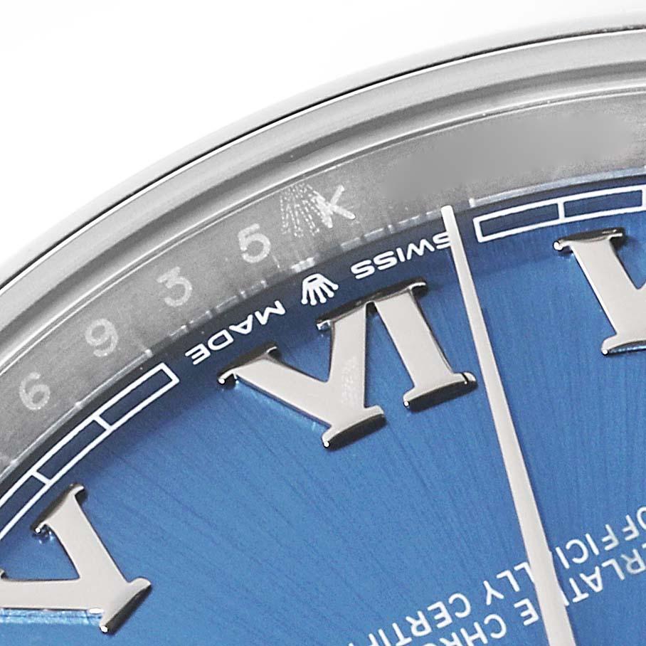 Rolex Datejust 41 Blue Roman Dial Steel Mens Watch 126300 For Sale 1