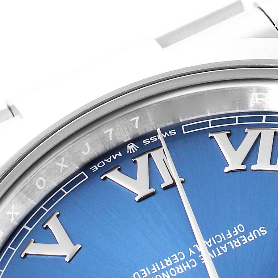 Rolex Datejust 41 Blue Roman Dial Steel Mens Watch 126300 Unworn In Excellent Condition For Sale In Atlanta, GA