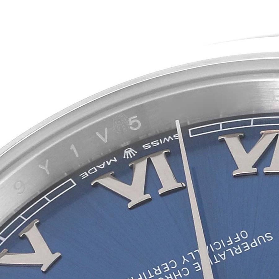 Rolex Datejust 41 Blue Roman Dial Steel Mens Watch 126300 Unworn In Excellent Condition In Atlanta, GA