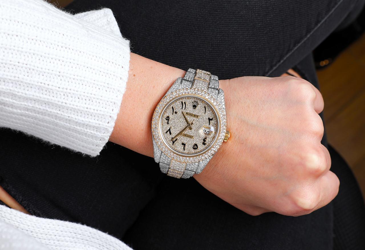 Rolex Datejust 41 Diamant-Uhr aus zweifarbigem Edelstahl und Gelbgold 126303 im Angebot 1