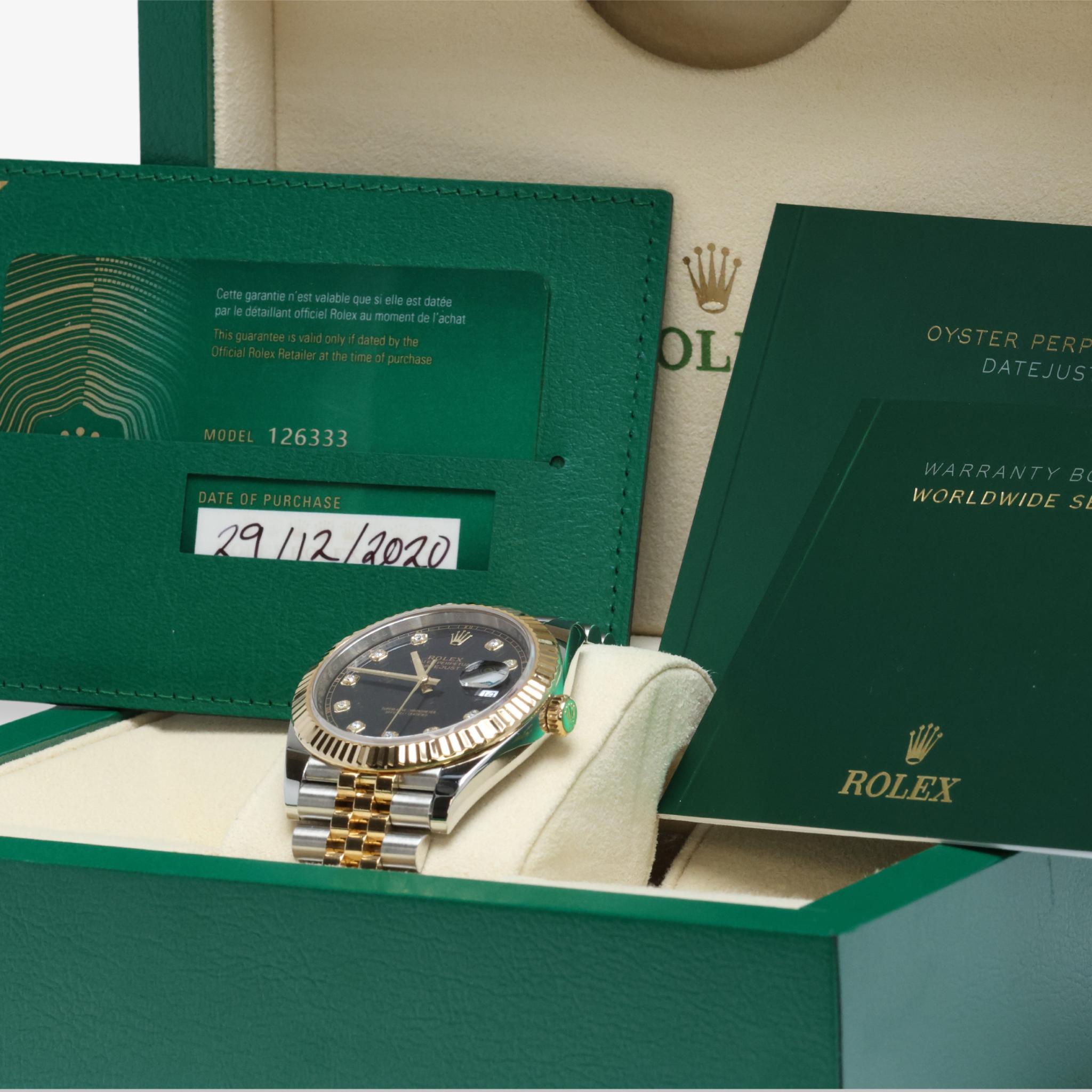 Rolex Datejust 41 - Factory Diamond Dial Two Tone Jubilee (126333) Box & Papers For Sale 3
