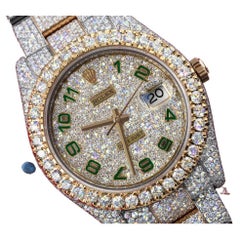 Rolex Datejust 41 Green Arabic Numerals Steel and 18k Yellow Gold Watch 126303 