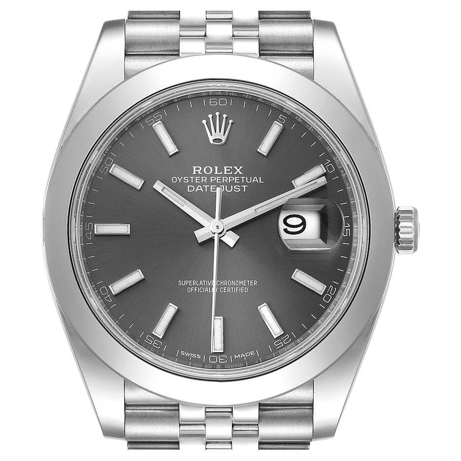 datejust 41 grey dial