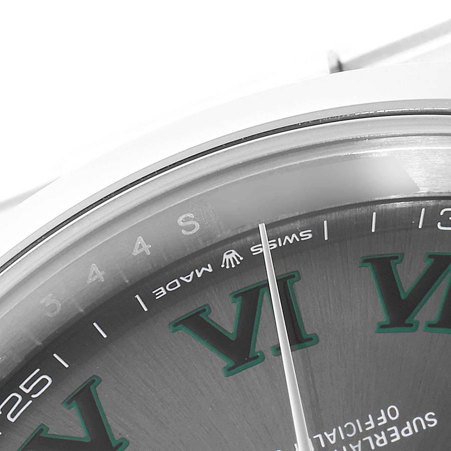 Rolex Datejust 41 Grey Dial Green Numerals Steel Men's Watch 126300 Unworn 1