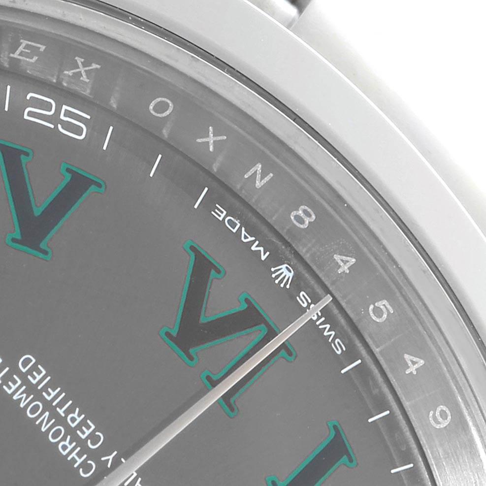 Men's Rolex Datejust 41 Grey Dial Green Roman Numerals Steel Men’s Watch 126300 For Sale