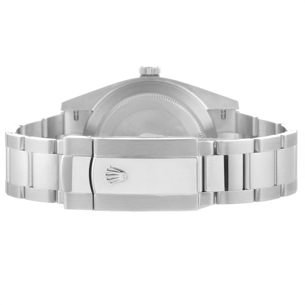 Rolex Datejust 41 Grey Dial Green Roman Numerals Steel Men’s Watch 126300 For Sale 2