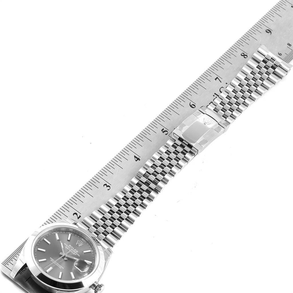 Rolex Datejust 41 Grey Dial Jubilee Bracelet Men's Watch 126300 Unworn For Sale 5