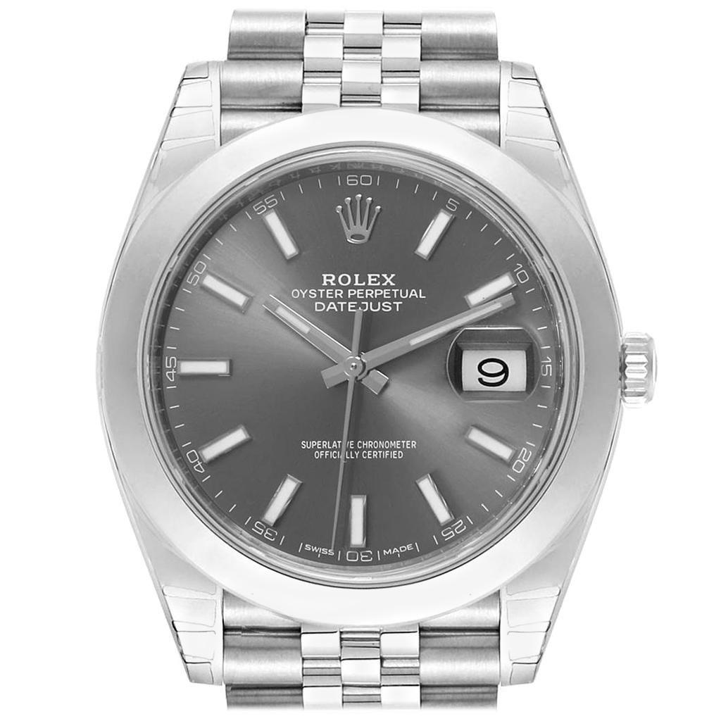 Rolex Datejust 41 Grey Dial Jubilee Bracelet Men's Watch 126300 Unworn For Sale
