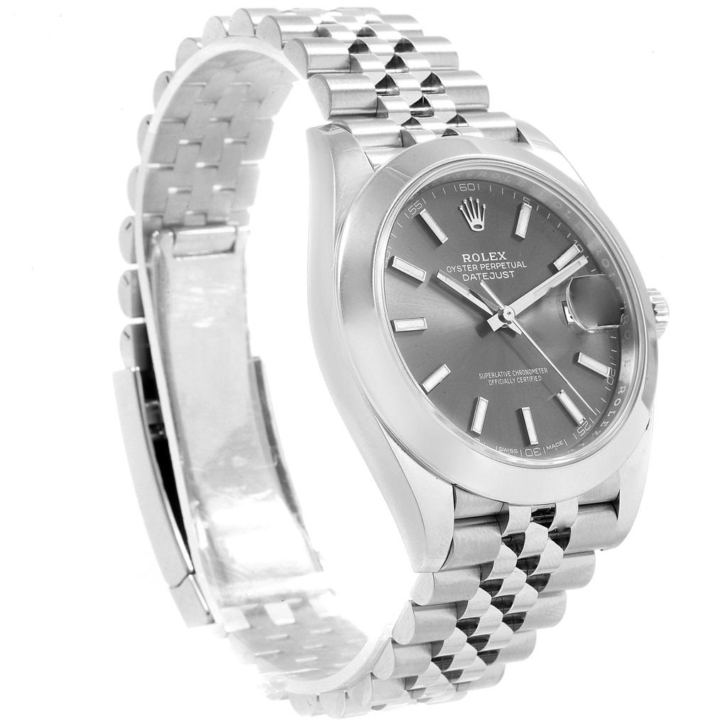 Rolex Datejust 41 Grey Dial Jubilee Bracelet Steel Men's Watch 126300 2