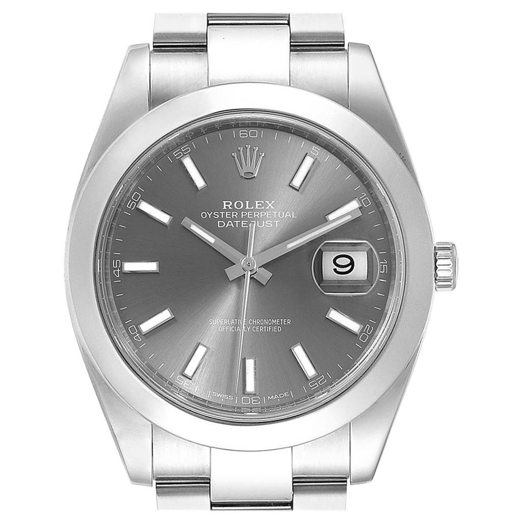 datejust 41 grey dial