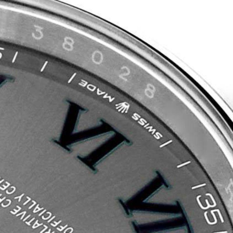 Rolex Datejust 41 Grau Grün Wimbledon Zifferblatt Stahl Herrenuhr 126300 Box Kartene im Angebot 3