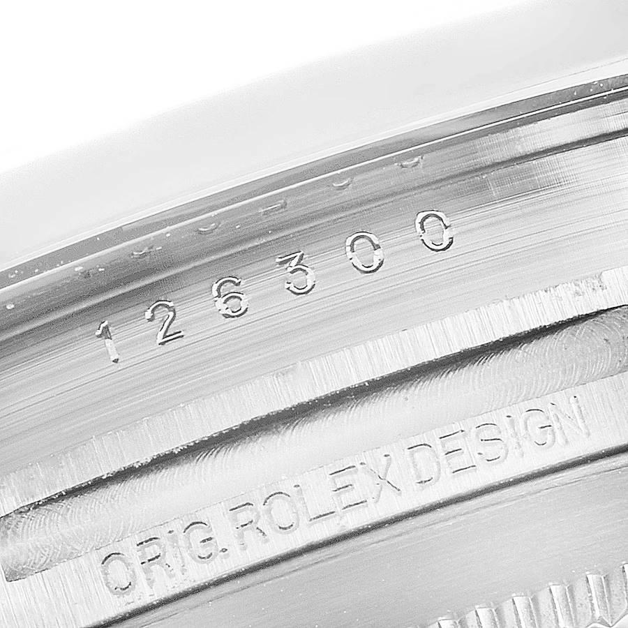 Rolex Datejust 41 Grau Grün Wimbledon Zifferblatt Stahl Herrenuhr 126300 Box Kartene im Angebot 4