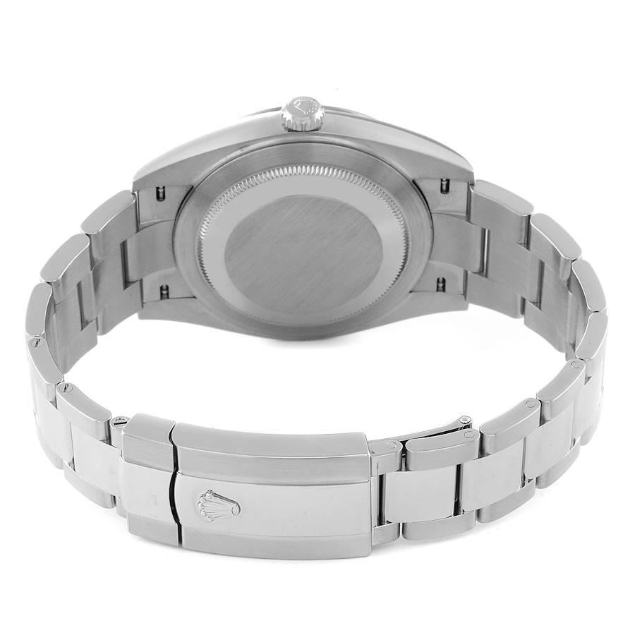 Men's Rolex Datejust Grey Green Wimbledon Dial Steel Mens Watch 126300 Box Card