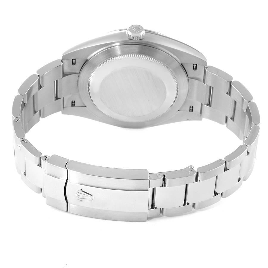 Rolex Datejust 41 Grau Grün Wimbledon Zifferblatt Stahl Herrenuhr 126300 Box Kartene im Angebot 6
