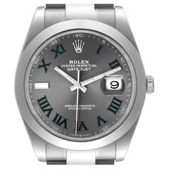 Rolex Datejust 41 Greene & Greene Quadrante Wimbledon Acciaio Orologio Uomo 126300 Scheda Scatola