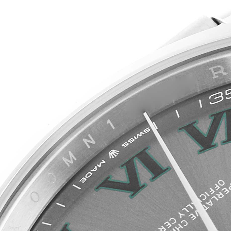 Rolex Datejust 41 Grey Green Wimbledon Dial Steel Mens Watch 126300 Unworn 2