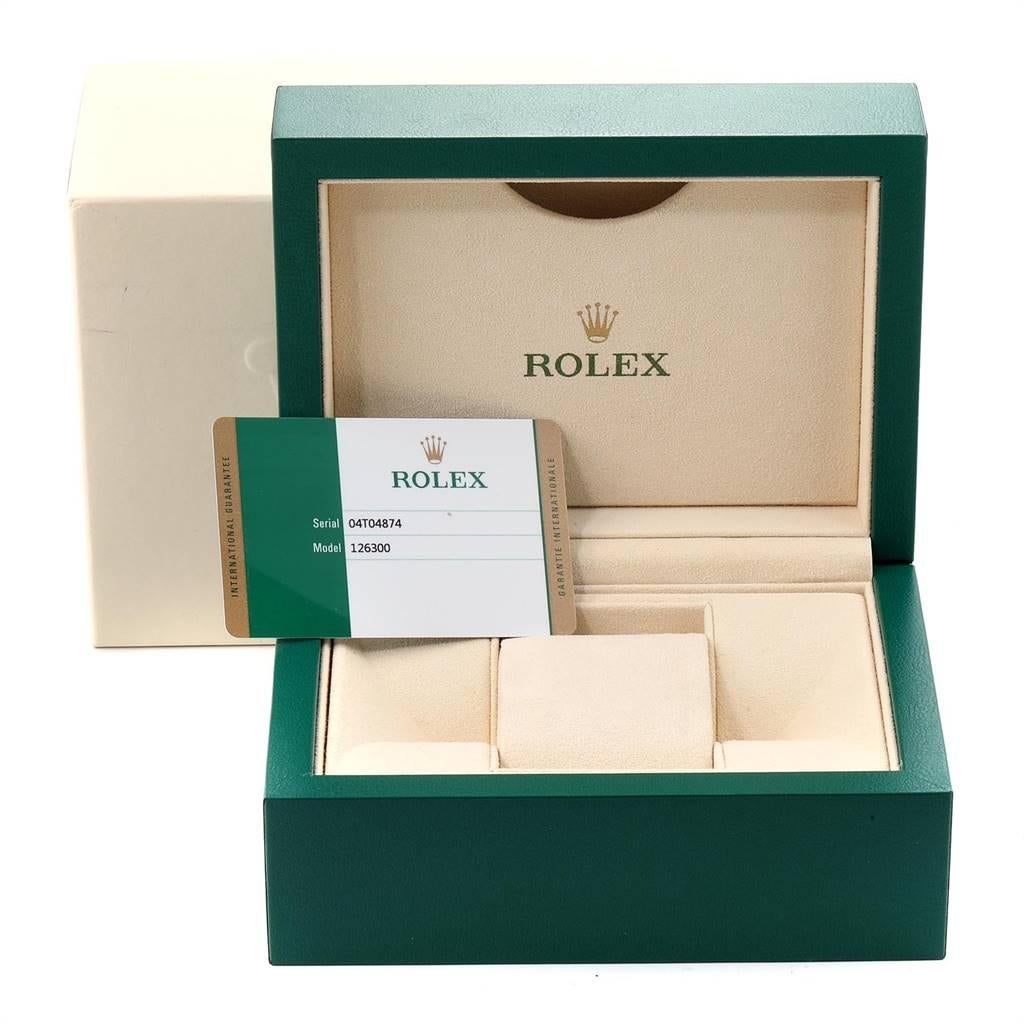 Rolex Datejust 41 Jubilee Bracelet Steel Men's Watch 126300 Box Card For Sale 9