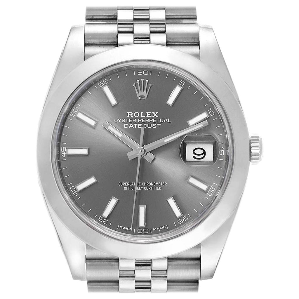 Rolex Datejust 41 Jubilee Bracelet Steel Men's Watch 126300 Box Card For Sale