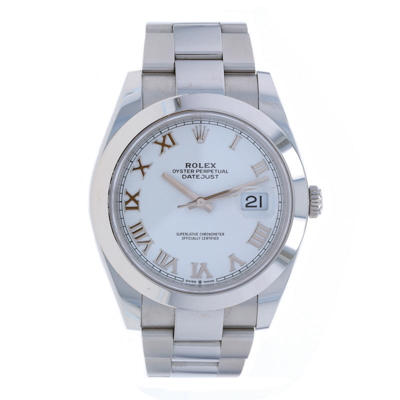 Rolex Datejust 41 Men's Watch 126300 - Stainless Steel Automatic 5Yr Mfr Wnty In Excellent Condition For Sale In Greensboro, NC