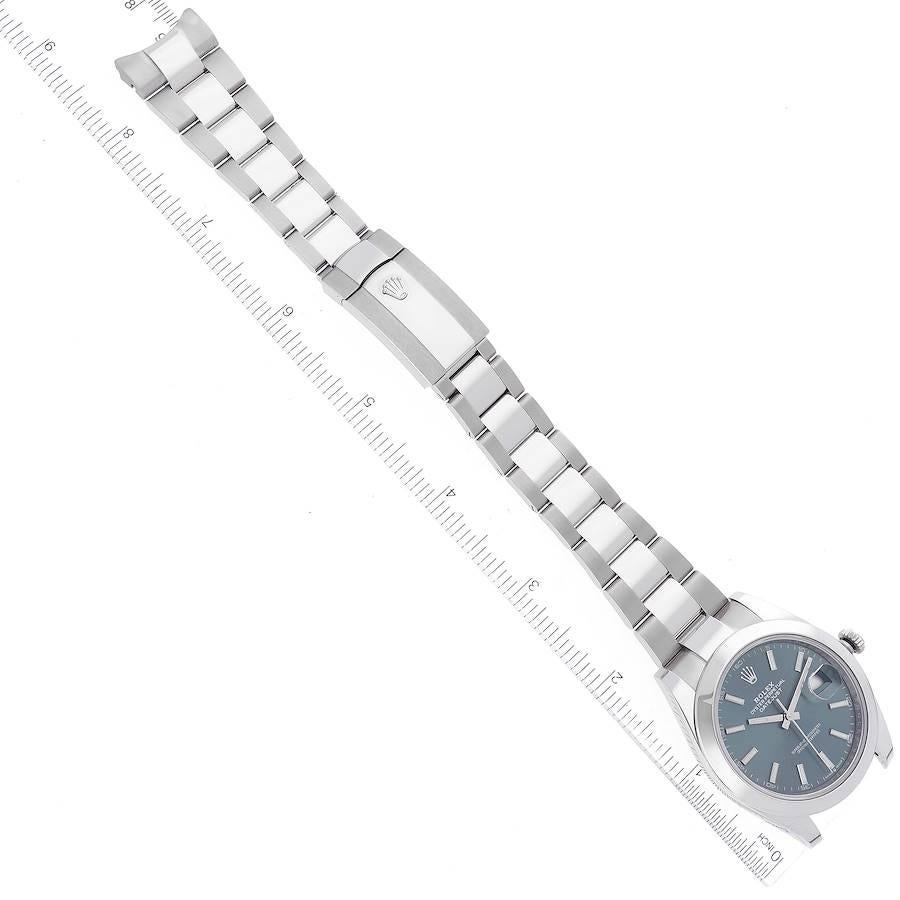 Rolex Datejust 41 Mintgrünes Zifferblatt Stahl-Herrenuhr 126300 Box Card 7