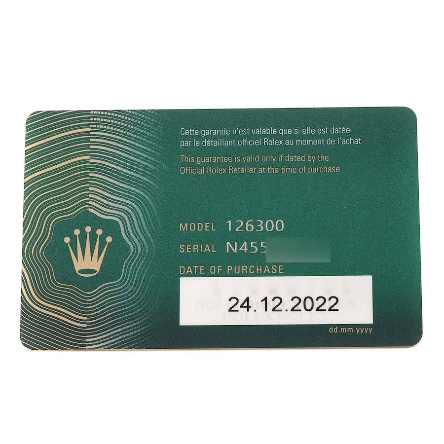 Rolex Datejust 41 Mintgrünes Zifferblatt Stahl-Herrenuhr 126300 Box Card 8