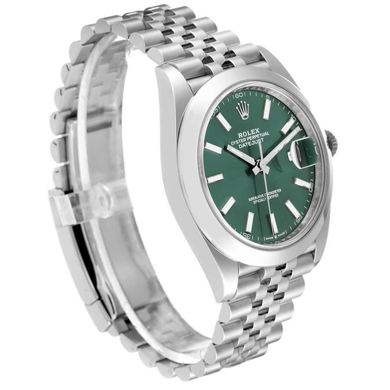 Rolex Datejust Verde Quadrante Verde Rolex Datejust 41 Usato