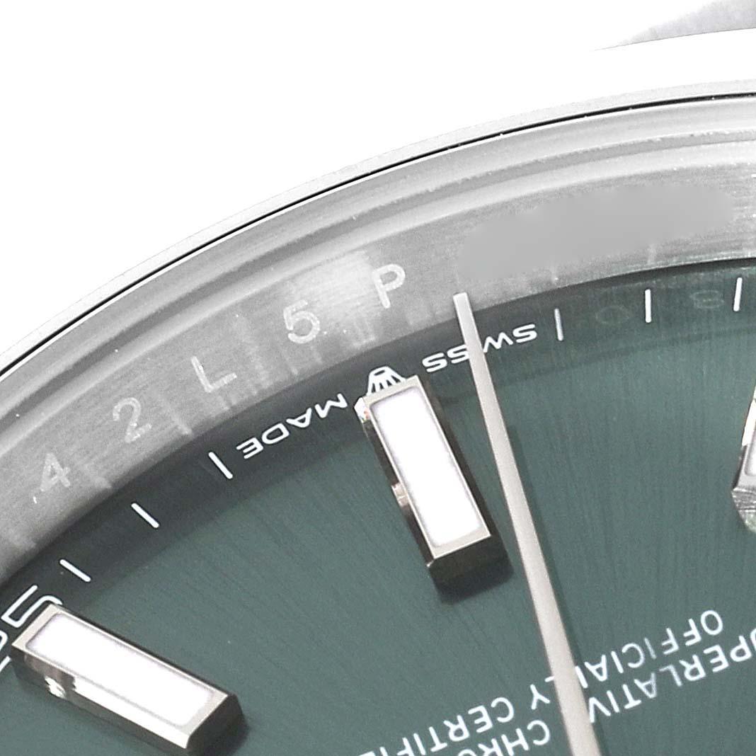 Rolex Datejust 41 Mint Green Dial Steel Mens Watch 126300 Unworn 3