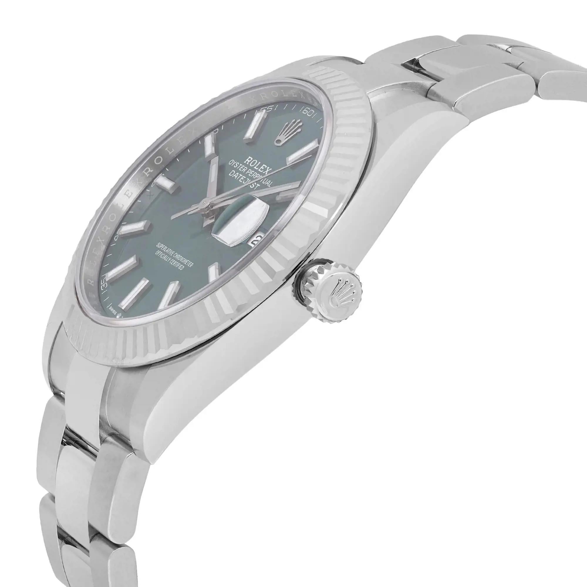 da uomo o donna Rolex Datejust Mint Green Nuovo Rilascio Acciaio Greene & Greene Automatico 126334 in vendita