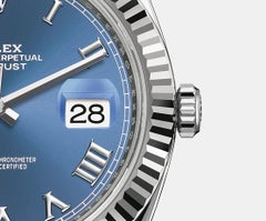 Rolex Datejust, Blue Roman, Oyster, Fluted, 126334, Unworn Watch, Complete