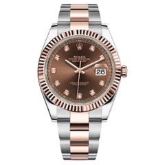 Rolex Datejust, Chocolate Diamond, Oyster, Fluted, 126331, Unworn Watch