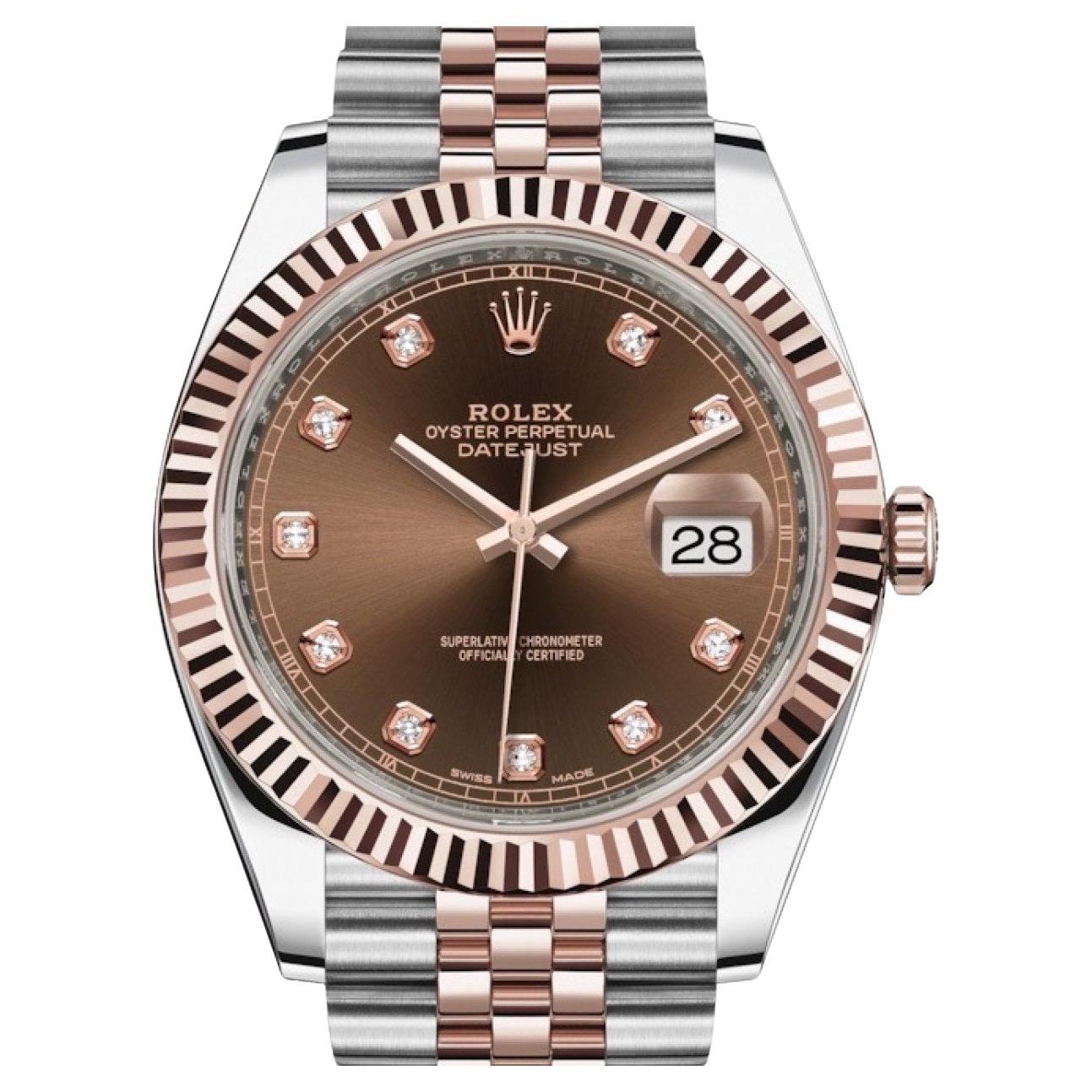 Rolex Datejust Steel and Everose Gold  For Sale