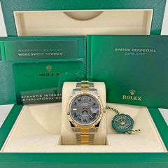 Rolex Datejust, 41 mm, Wimbledon, Oyster, Fluted, 126333, Unworn Watch, Complete