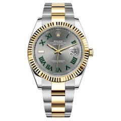 Rolex Datejust, 41 mm, Wimbledon, Oyster, Fluted, 126333, Unworn Watch, Complete