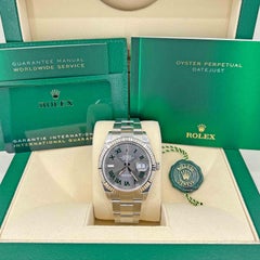 Rolex Datejust, Wimbledon, Austernuhr, geriffelt, 126334, Ungetragene Uhr, komplett 2022