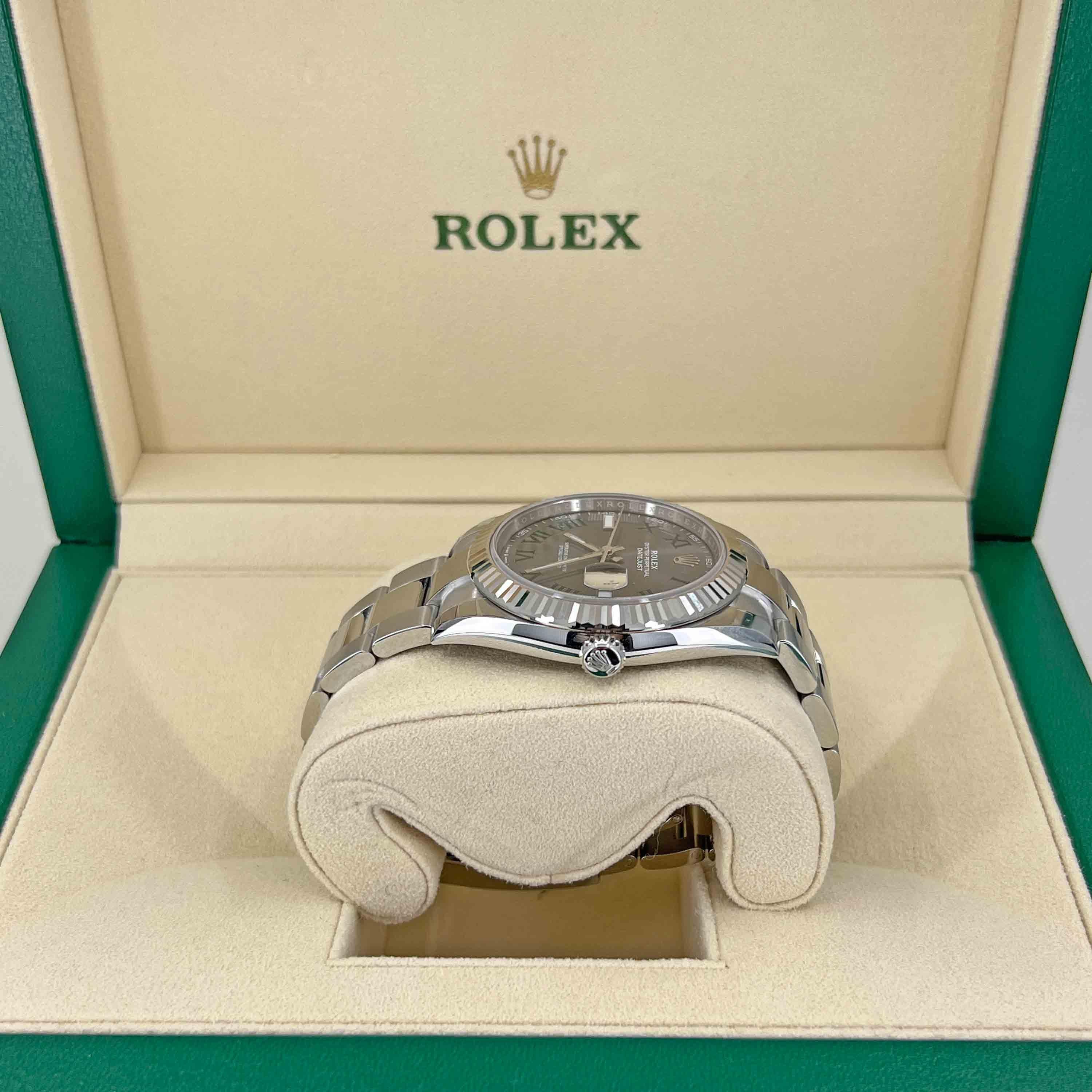 Rolex Datejust, Wimbledon, Oyster, Fluted, 126334, Unworn Watch, Complete 2022 For Sale 1