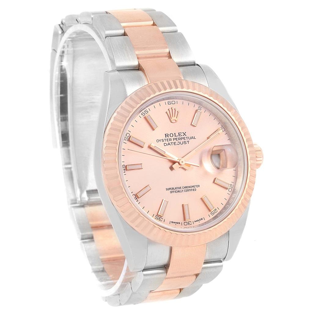 Men's Rolex Datejust 41 Pink Dial Steel EveRose Gold Men’s Watch 126331 For Sale