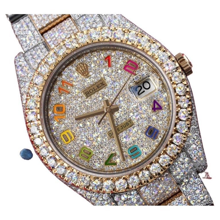 Rolex Datejust 41 Regenbogen-Uhr mit arabischen Ziffern SS and YG voll  ausgeschnitten 126303 im Angebot bei 1stDibs | rolex arabische ziffern,  rolex uhr mit arabischen ziffern