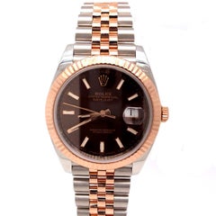 Rolex Datejust 41 Rolesor Yellow Fluted Black Dial Jubilee Champagne 126333