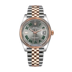 Rolex Datejust 41 Slate Roman Dial Fluted Bezel Everose Gold Men's Watch 126331