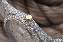 Rolex Datejust 41 Stainless Steel & 18k Yellow Gold Fully Iced Out Watch 126303