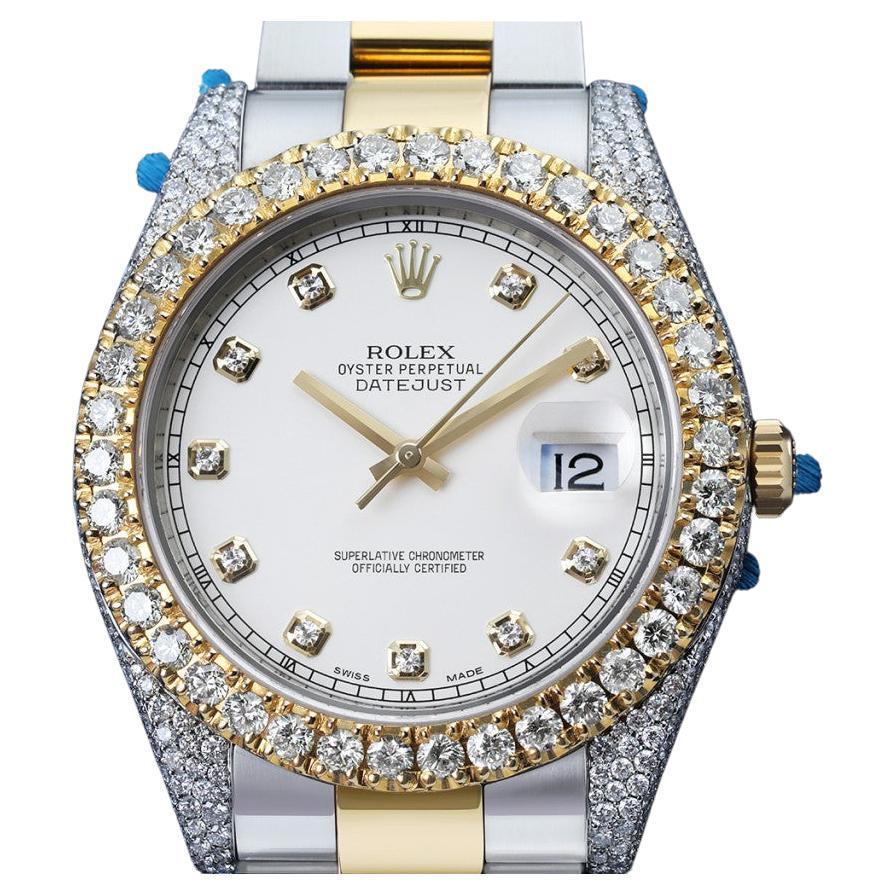 Rolex Montre Datejust 41 en acier inoxydable et cadran YG 18 carats couleur crème 126303