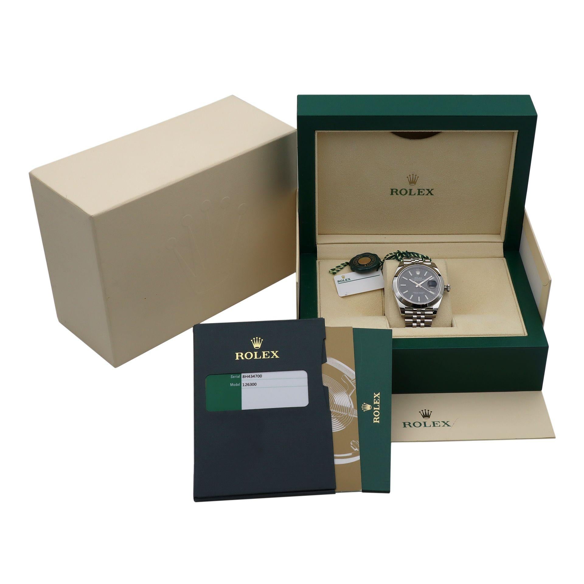 Rolex Datejust 41 Stainless Steel Black Dial Automatic Men's Watch 126300 bkij 4