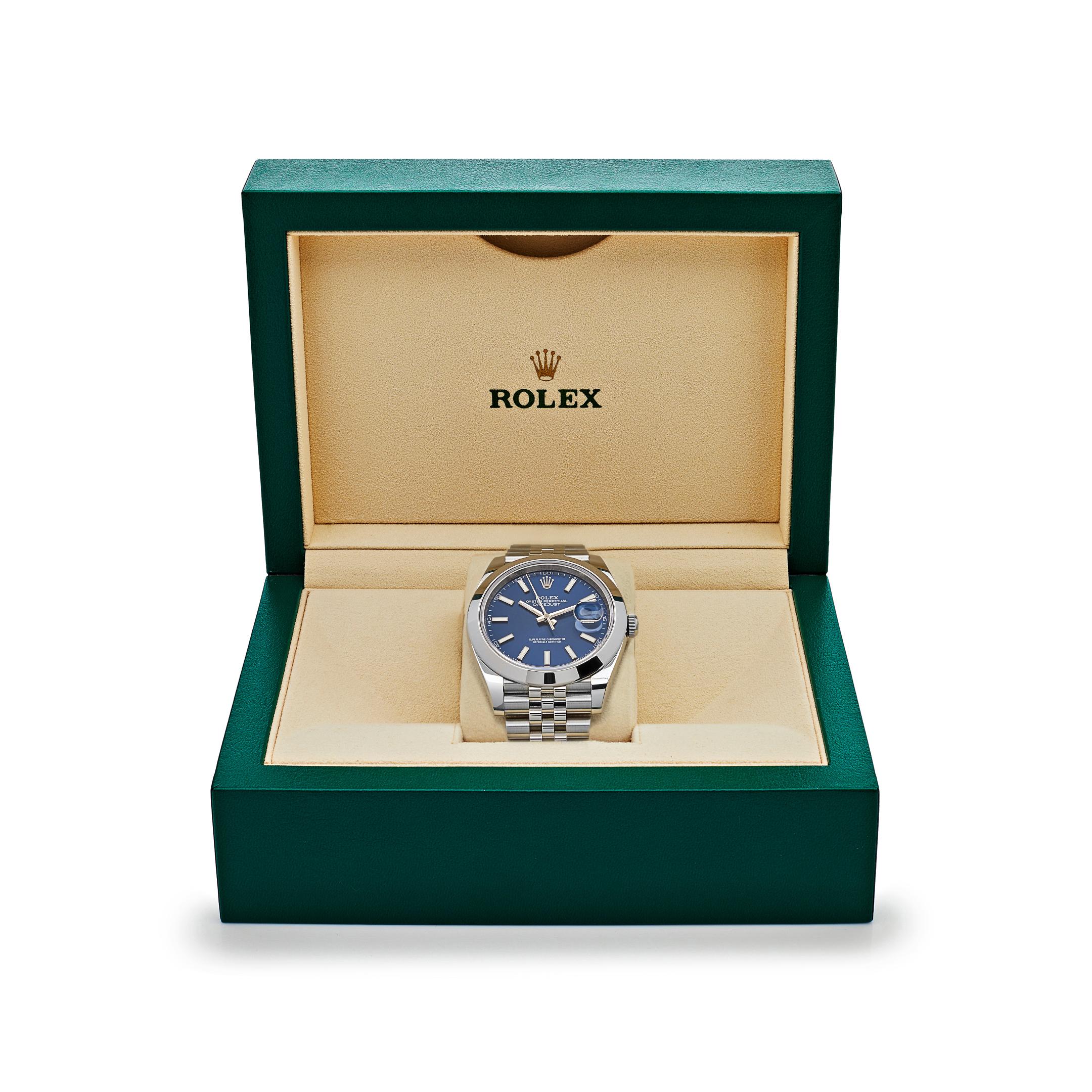 Rolex Datejust 41 Stainless Steel Blue Dial Jubilee 126300 2