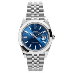 Rolex Datejust 41 Stainless Steel Blue Dial Jubilee 126300